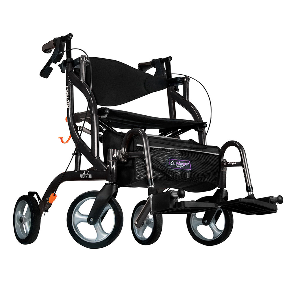 Airgo Fusion 2 IN 1 F20 Side-Folding Rollator & Transport Chair