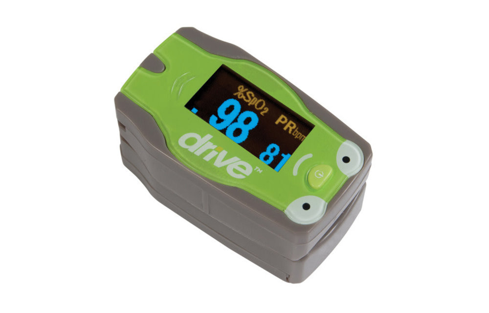 Pediatric Fingertip Pulse Oximeter Batteries w/Case & Lanyard