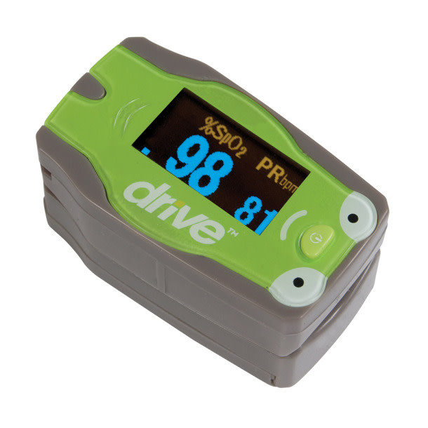 Pediatric Fingertip Pulse Oximeter Batteries w/Case & Lanyard