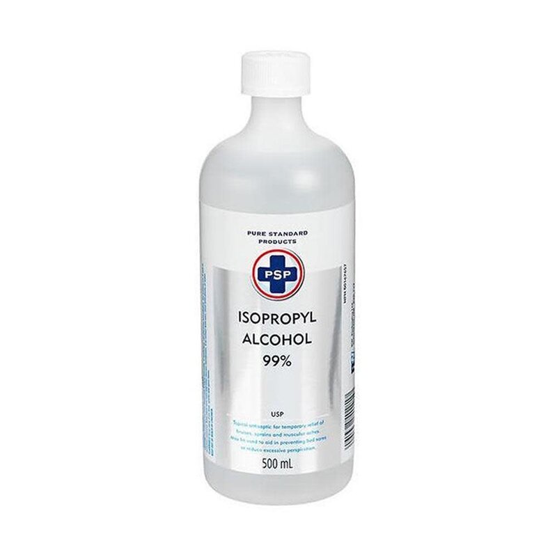 PSP - Pure Standard Products 99% Rubbing Alcohol Isopropyl & Antiseptic Cleaner 500ml