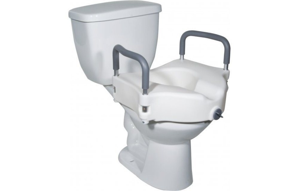 Drive Raised Toilet Seat w/Removable Arms 5"