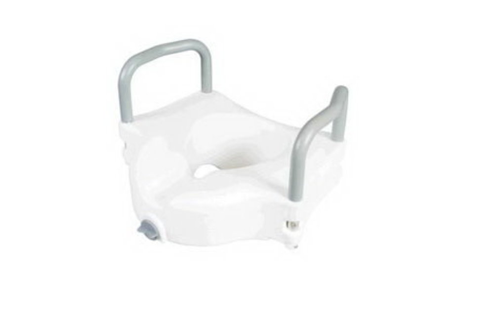 Carex Raised Toilet Seat w/Adjustable Arms 4.5''
