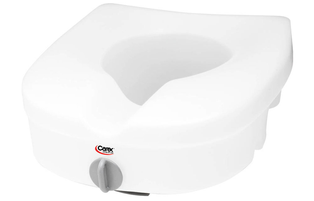 Carex 5" EZ Lock Raised Toilet Seat