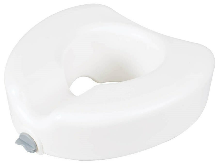 Carex 5" EZ Lock Raised Toilet Seat (fits most elongated & standard bowls)