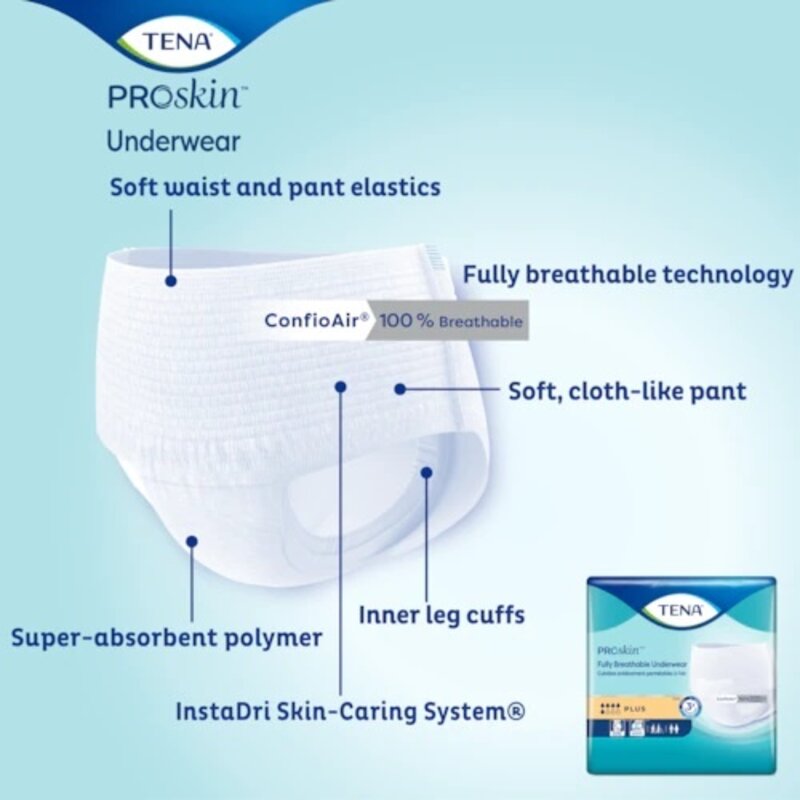 TENA-Tena Tena ProSkin Plus Underwear X-Large 14/bg 4/bx