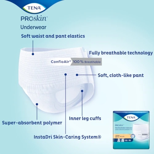 TENA-Tena Tena ProSkin Plus Underwear (XL) X-Large 56/Bx