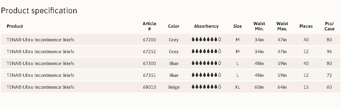 TENA-Tena Tena Stretch Ultra Brief Medium 40/bg