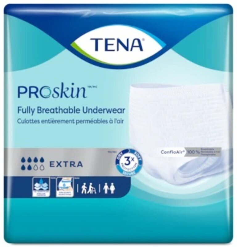 Tena Super Plus Heavy Protective Underwear for Women XL 48”-64” - Pack of 14