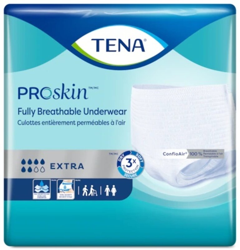 Tena ProSkin Overnight Super Underwear Medium 4/bx 14/bg - Box - Med  Supplies