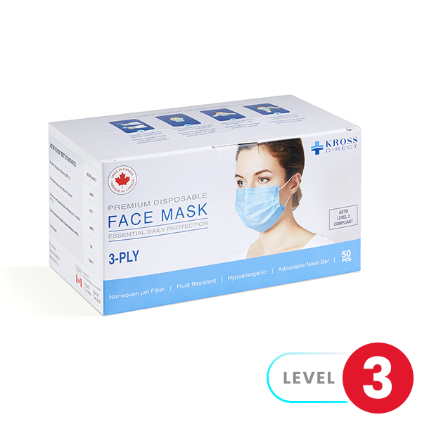 Kross ASTM Level 3 Medical Face Mask (50 Pack)