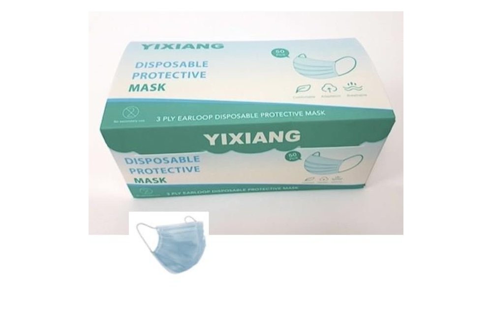 3-Ply Level 1 Disposable Face Masks - 50 Pack