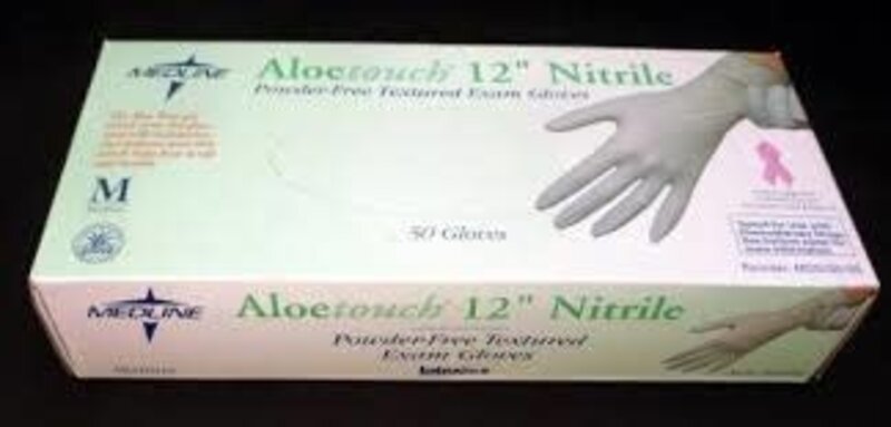 ML-MedLine Medline Aloetouch Nitrile Gloves 100/bx