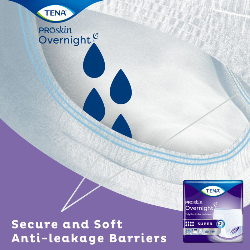 Tena ProSkin Overnight Super X-Large 4/bx 12/bg - Box - Med Supplies