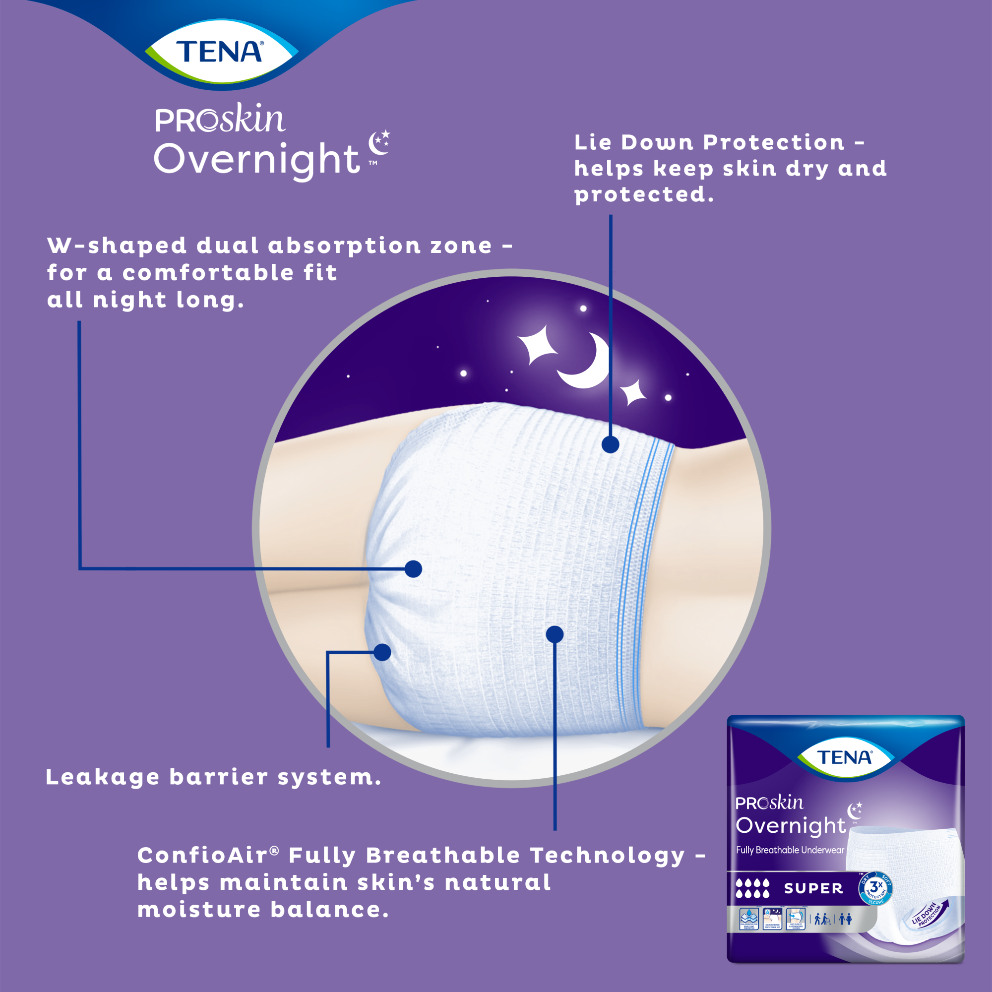 TENA-Tena Tena ProSkin Overnight Super X-Large 12/bg 4/bx