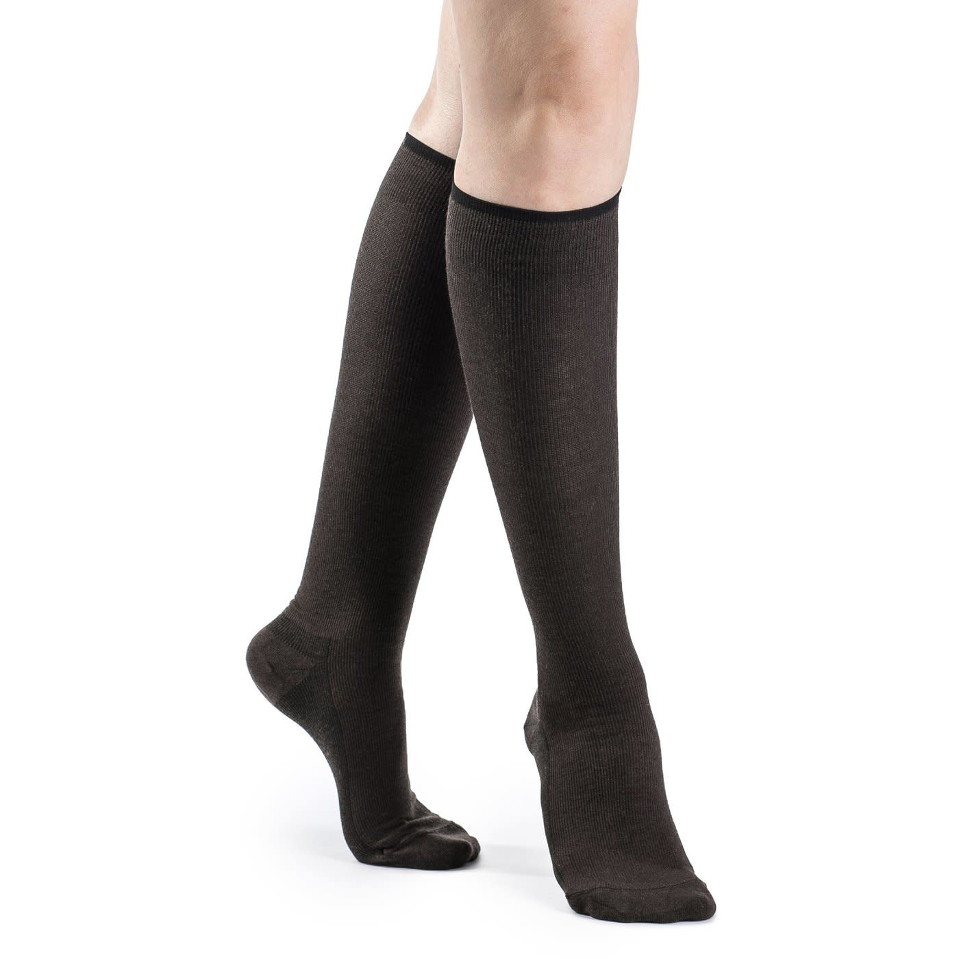 Sigvaris Women's Black Medium Sheer Compression Socks 20-30 mmHg 752C