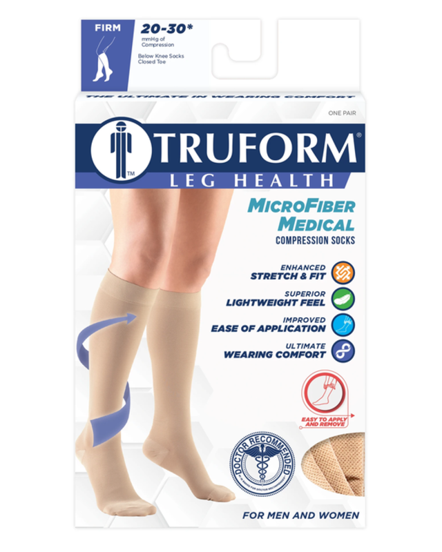 TF-Truform Airway Surgical TruForm Microfiber Sock 20-30mmHg