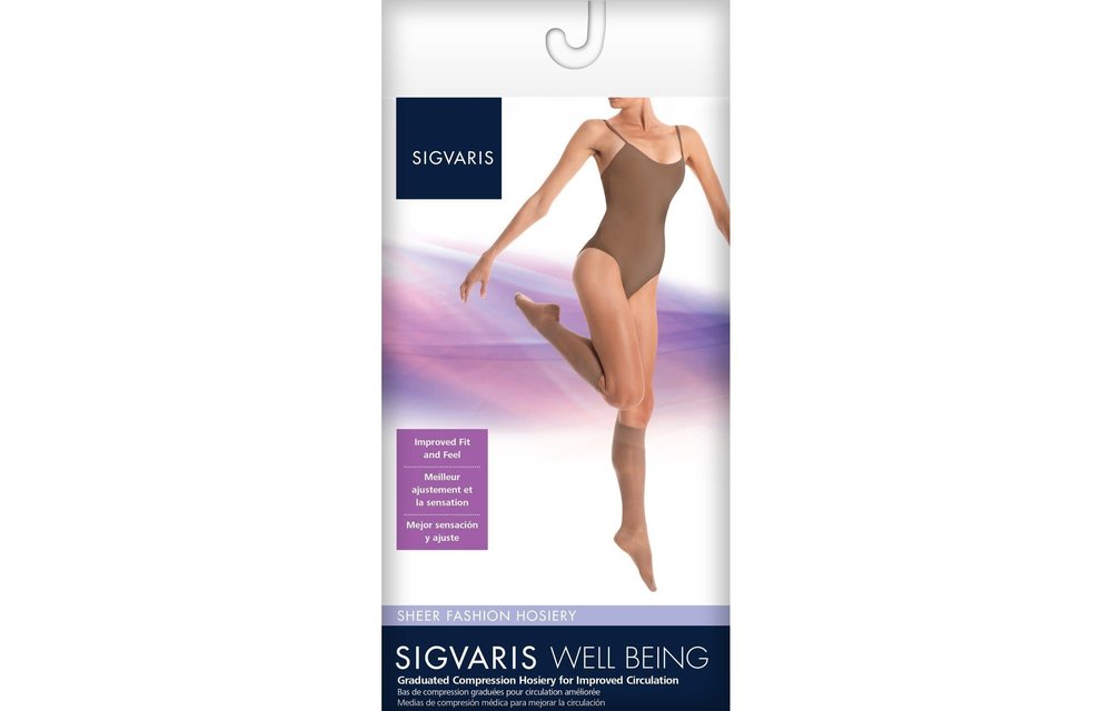 Knee-High Sheer Fashion Hosiery Women 15-20mmHg