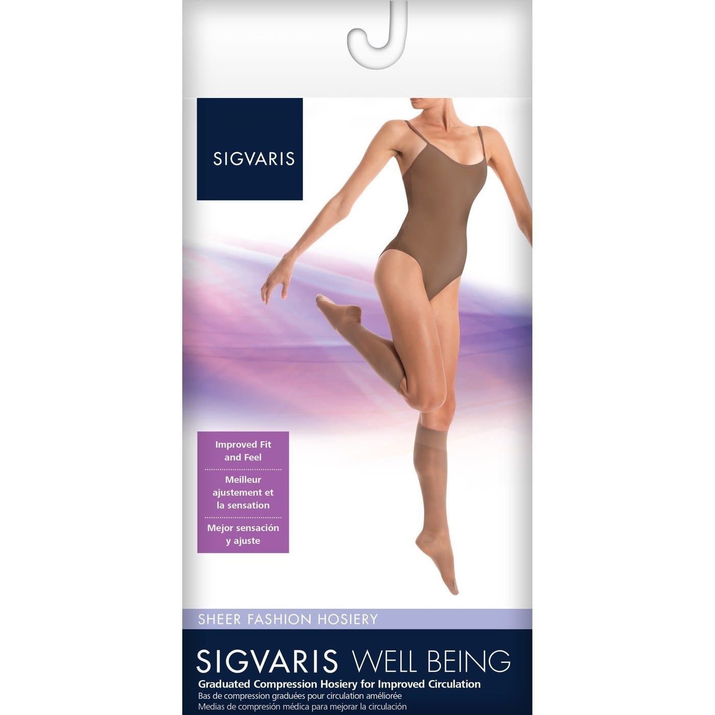 Knee-High Sheer Fashion Hosiery Women 15-20mmHg