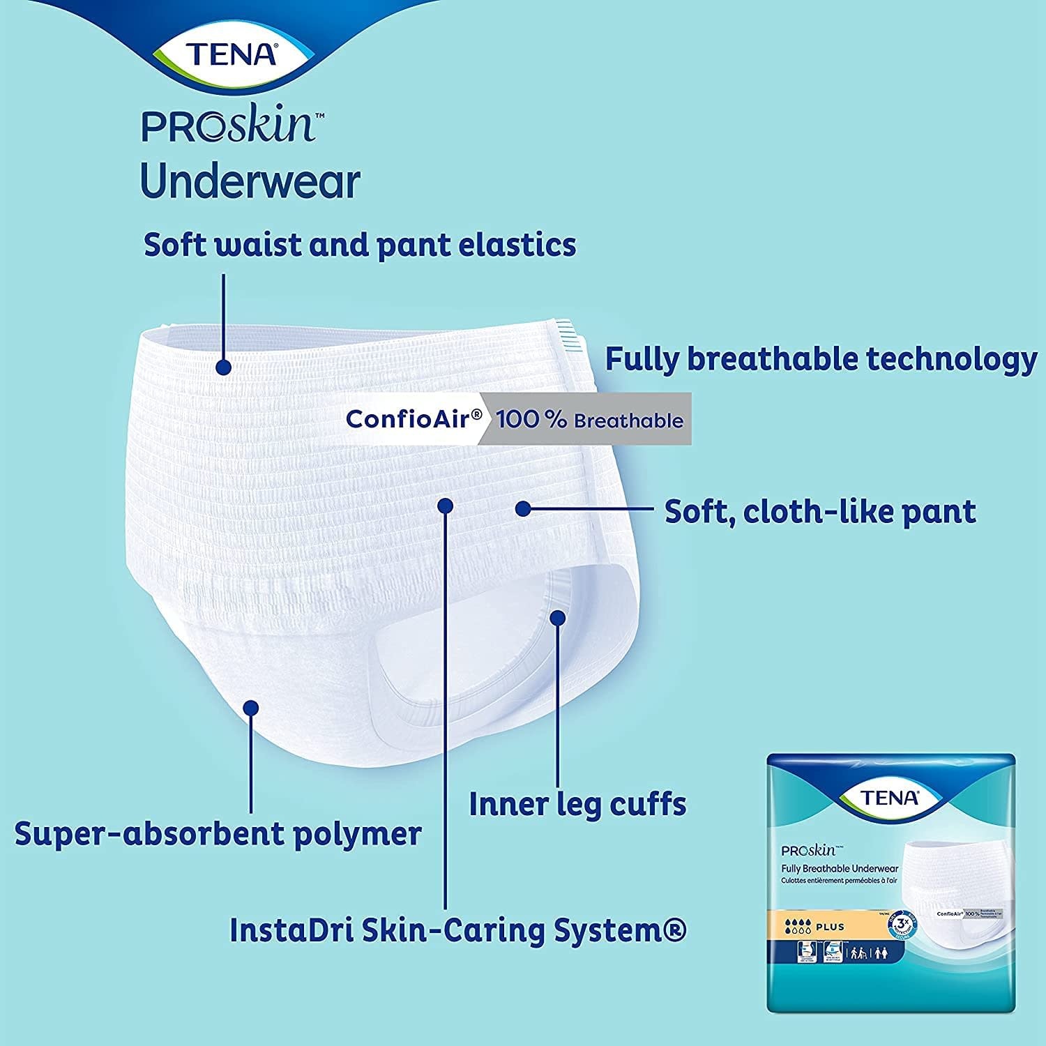 TENA-Tena Tena ProSkinPlus Underwear Large 18/bg