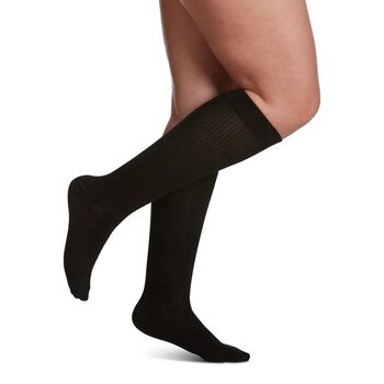 SIGVARIS Traveno Travel Compression Sock for Women 15-20mmHg Black