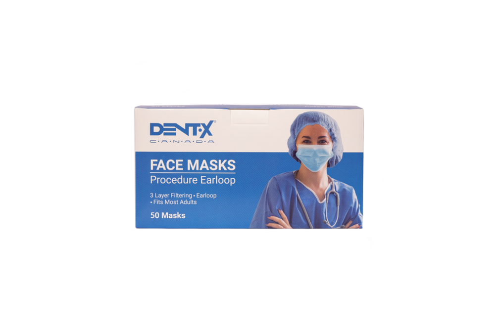 Dent-X Made in Canada Disposable Face Mask 3 Ply ASTM Level 3 Adult