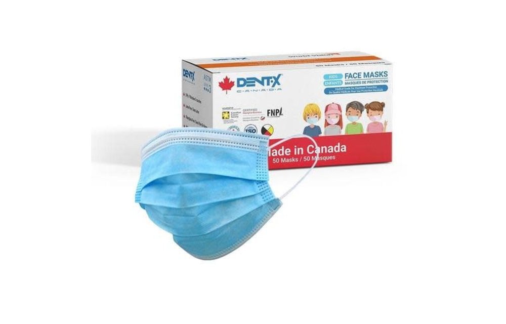 Dent-X Made in Canada Disposable Face Mask 3 Ply ASTM Level 3 Kids