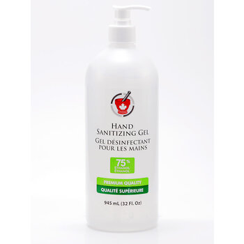 Canadian National Pharma Group Hand Sanitizer Gel 75% Ethanol Pump 945ml/32 oz