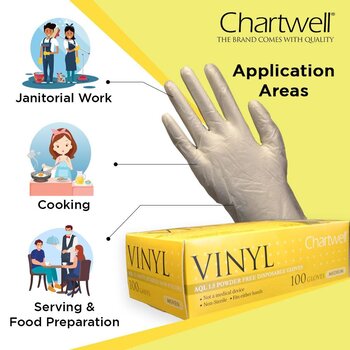 Chartwell Chartwell Vinyl Gloves 100/bx