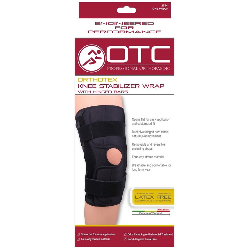OTC - Airway Surgical OTC Orthotex Knee Stabilizer Wrap w/Hinged Bars