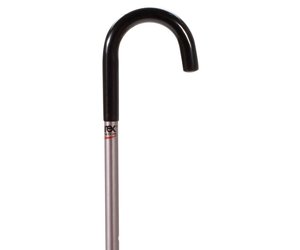 Carex Aluminum Offset Cane with Soft Cushioned Handle - Adjustable Walking  Cane for Men and Women - Silver Color