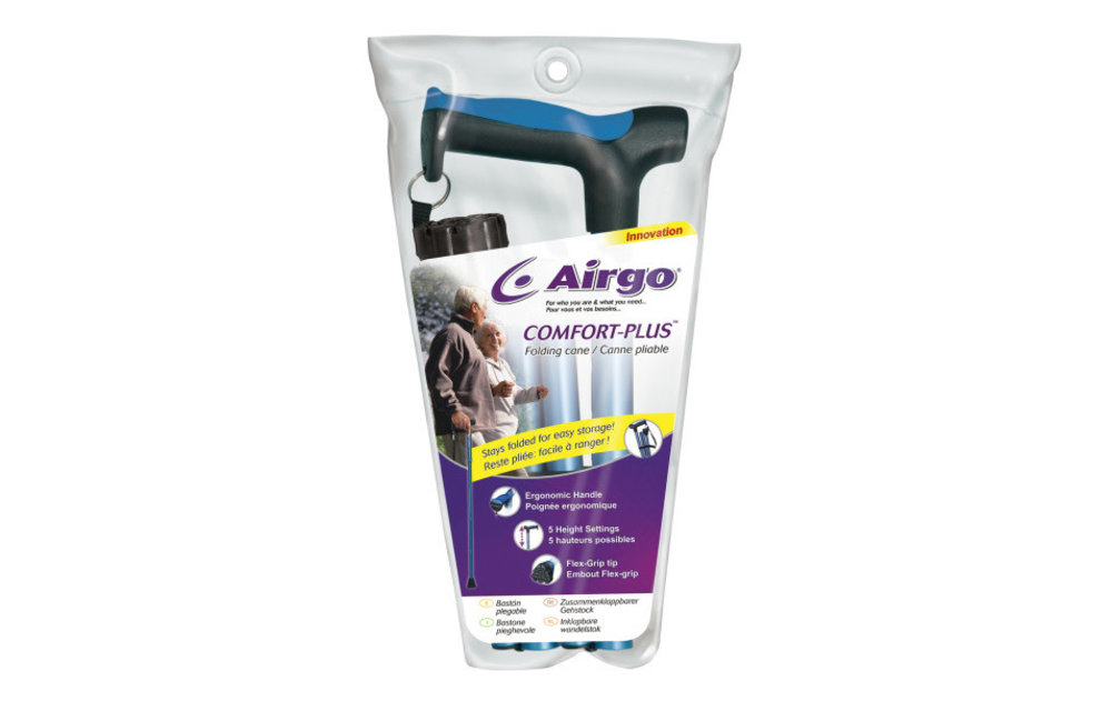 Airgo Folding Cane Blue