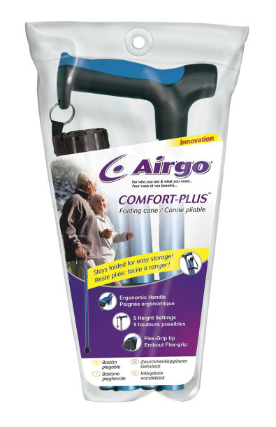 Airgo Folding Cane Blue