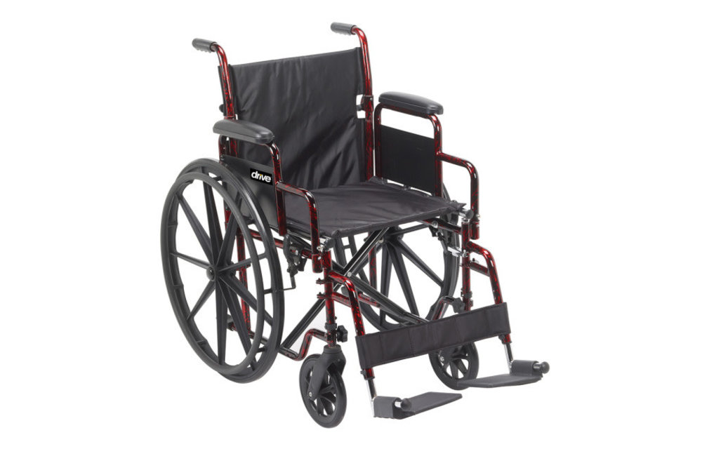 Drive Medical Red Rebel Lightweight Wheelchair