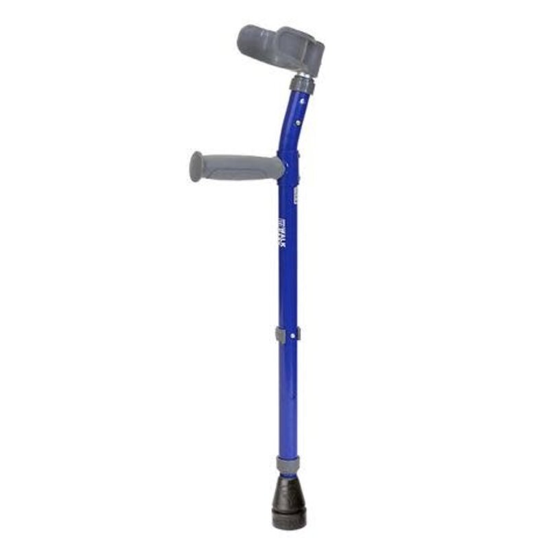 WLKE-WalkEasy WalkEasy Forearm Crutch Half Cuff Blue Pediatric Pair