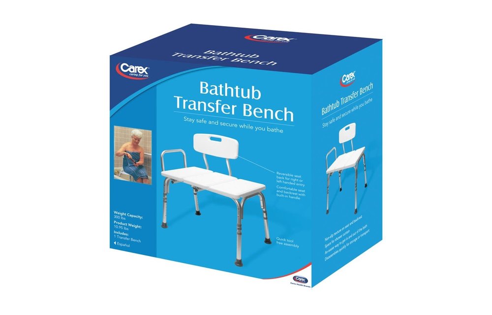 Carex Bathtub Transfer Bench 300lbs
