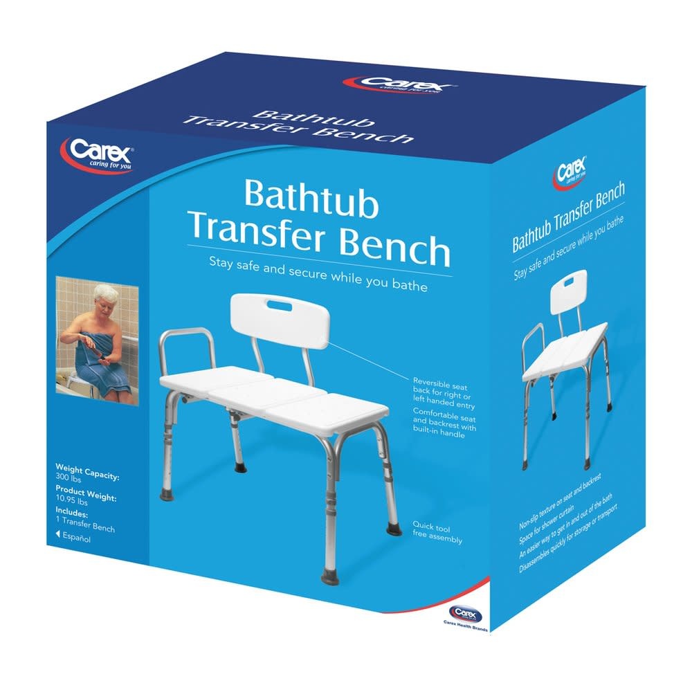 Carex Bathtub Transfer Bench 300lbs