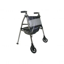 Signature Stander Stander Signature Life Elite Travel Walker with Removable Leather Pouch 400lbs Black Walnut