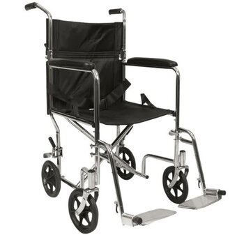 ARGO-Airgo Airgo 17" Chrome Transport Chair 300lbs