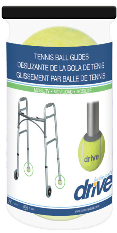 DRV-Drive Medical Drive 2-Wheel Walker Rear Tennis Ball Glides 1/pair