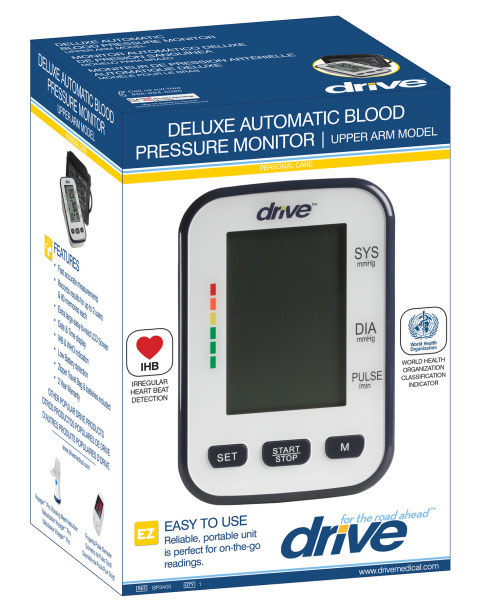 Deluxe Automatic Blood Pressure Monitor Upper Arm Cuff 8.5x14"