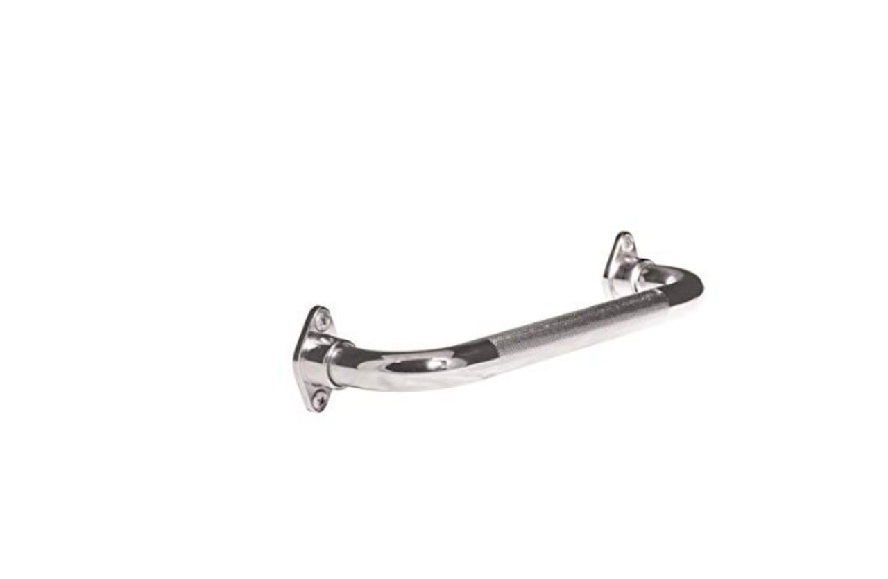 AquaSense Knurled Chrome Grab Bar w/Rotating Flange