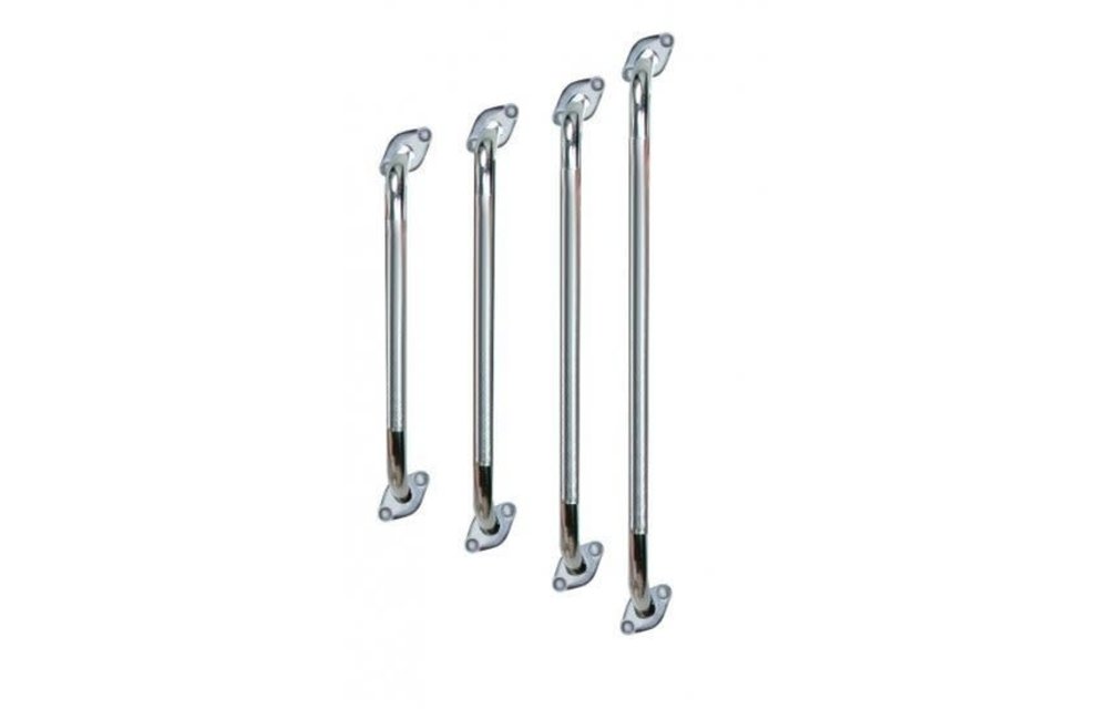 Chrome Knurled Grab Bar w/Rotating Flange