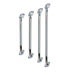 Drive Medical Chrome Knurled Grab Bar w/Rotating Flange