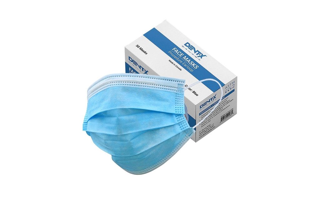 Dent-X Disposable Face Mask 3 Ply ASTM Level 2
