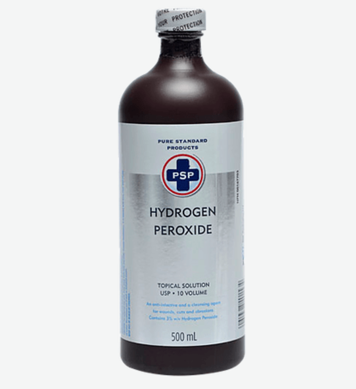 PSP - Pure Standard Products Hydrogen Peroxide 3% 500ml 4/bx - Box