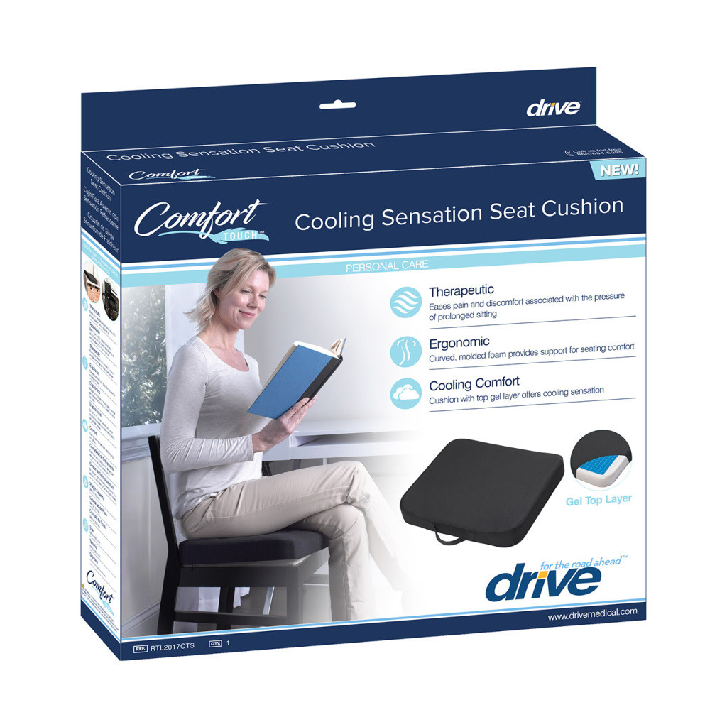 Comfort Touch Cooling Sensation Seat Cushion 18x16x3"