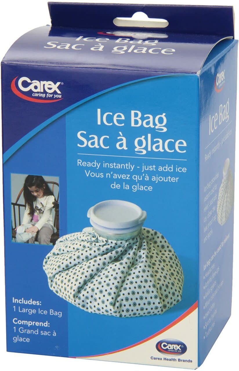 Carex Hot Water Bottle with Fleece Cover - for Hot or Cold Treatment