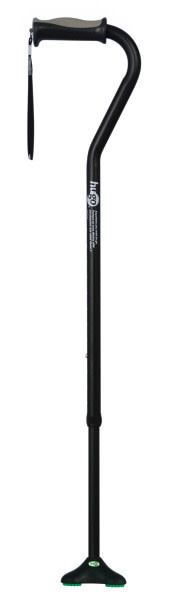 Hugo Ergonomic Offset Handle Cane w/QuadPod Cane Tip