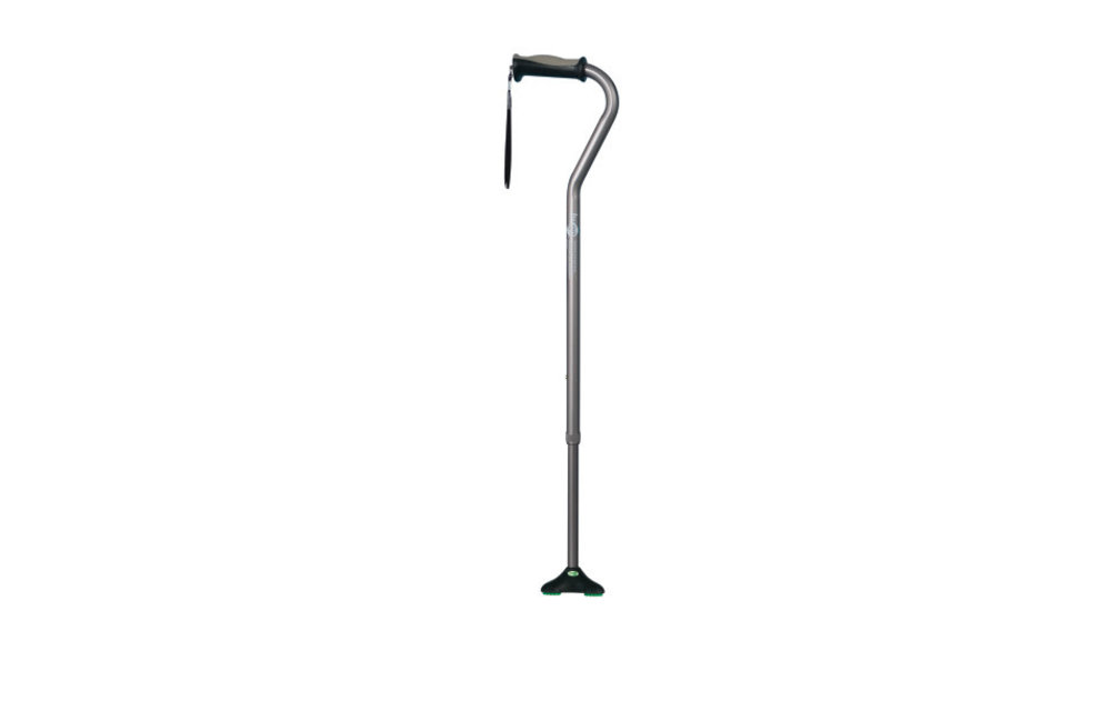 Hugo Ergonomic Offset Handle Cane w/QuadPod Cane Tip