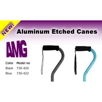 Drive Medical Cane Aluminum Etched Blue